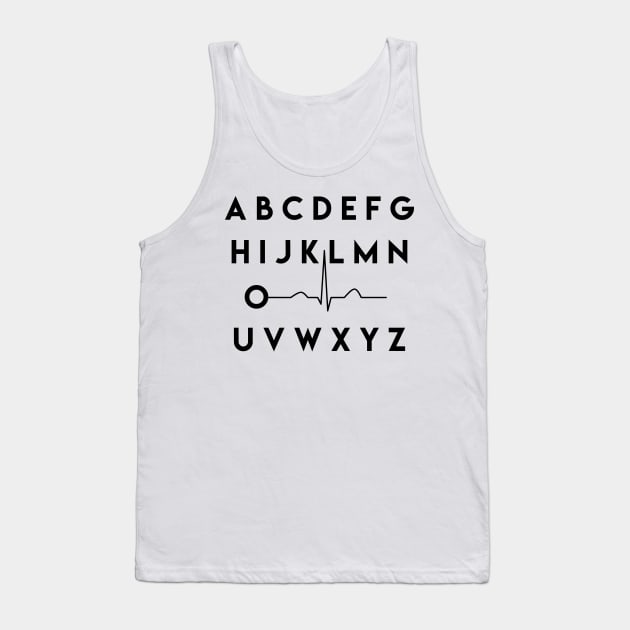 PQRST Wave - Nursing Alphabet Tank Top by ghjura